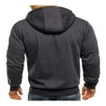 thumbnail image 4 of Men‘s Basic Plus Size Zipper Hoodie Solid Color Fleece Long Sleeve Pocket Sweatshirt Jacket, 4 of 6