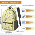 thumbnail image 3 of Daisy Pioneer Flower Yellow Pattern 17" School Backpacks for Teens,Waterproof Oxford Fabric,S-Shape Padded Straps for School,Travel,Hiking,Camping, 3 of 6
