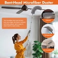 thumbnail image 6 of 20FT High Reach Duster Kit with 3-12FT Splicable Extension Pole, Cobweb Duster, Window Squeegee & Scrubber, Spider Web Brush, Feather Duster for High Ceilings & Windows, Grey, 6 of 7