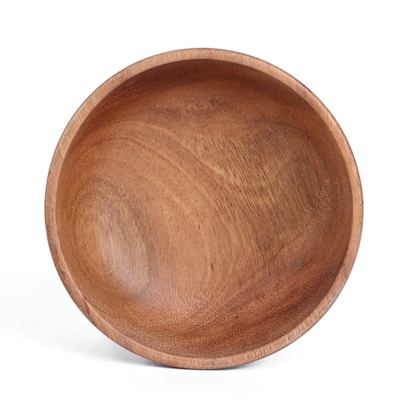 Natural Wood Salad Bowl - 14x4cm - Perfect for Fruits and Foods, Elegant Kitchen Tableware and Serving Container