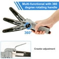 thumbnail image 3 of Mini Air Belt Sander with 5 Belts Mini Handheld Angle Grinder Industrial Pneumatic Tool Handheld Mini Belt Sander for Wood Metal Sanding Grinding Silver, 3 of 10