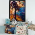 thumbnail image 3 of Designart 'Silhouette Of Autumn Tree In The Sunset Glow' Traditional Framed Art Print, 3 of 4