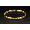 thumbnail image 2 of Reinforcements 8.5" Miami Cuban Chain Bracelet in Yellow Gold Plated Brass for Men, 2 of 3