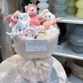 thumbnail image 5 of Peluche de anime de Sanrios para niños, ramo de flores kawaii de Hellokittys, Kuromi, My Melody, Cinnamoroll, oso para abrazar a los niños, 5 of 5