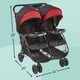 thumbnail image 3 of Carrito Doble Kolcraft Cloud Plus Ligero Negro con Rojo, 3 of 5