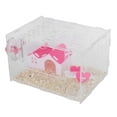 thumbnail image 2 of Hamster Transparent House, Single Layer With Feeding Basin Acrylic Small Pet Cage, Transparent Acrylic Pets Aniamals For Fish Tank Aquarium L, 2 of 8