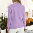thumbnail image 4 of UTSJKR 2026 Women Crewneck Sweatshirt Warm Sherpa Lined Thermal Sweatshirts Heavyweight Long Sleeve Winter Fleece Pullover Purple S, 4 of 6