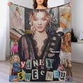 thumbnail image 5 of Sydney Sweeney Blanket Ultra Soft Flannel Fleece Blanket Stylish Bedroom Living Room Sofa Warm Blanket All Season Use 40"*50" （100 * 130cm）, 5 of 6