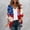 A578 Multicolor, variant on USA Cardigan for Women Open Front Half Sleeve Casual Summer Loose Fit Patriotic Shirts 4th of July American Flag Stars Stripes Graphic Clothes Outfits