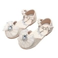 thumbnail image 1 of REDARER Girls' Crystal Pearl Leather Sandals,Size 5.5-6 Years, 1 of 6
