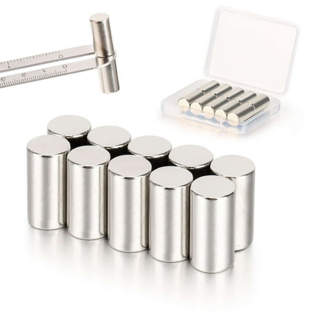

Spencer 20 PCS Super Strong Neodymium Magnets 0.4 x 0.8 Inch Cylinder Magnets Permanent Rare Earth Magnets Circular Magnets Rod 10mm x 20mm