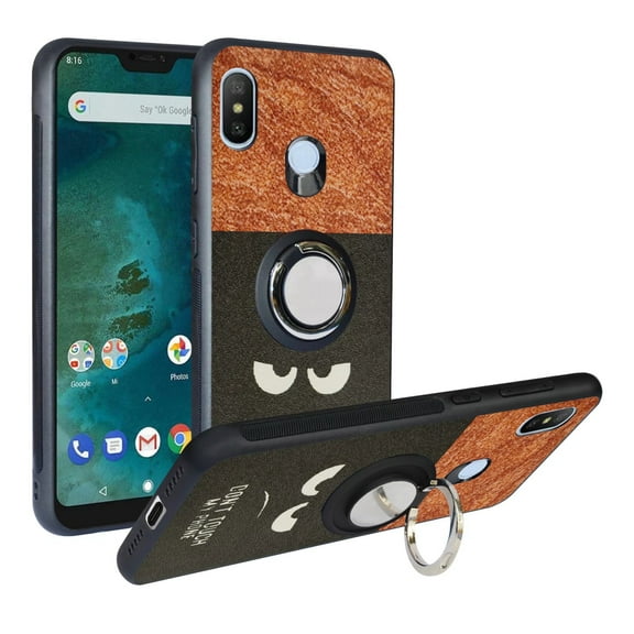 Labanema Xiaomi Mi A2 Lite /Redmi 6 Pro Case with 360 Degree Rotating Ring Stand, Support Magnetic Car Mount, Protective Cover for Xiaomi Mi A2 Lite /Redmi 6 Pro (Big Eyes)