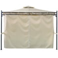 thumbnail image 3 of Gazebo for Outdoors, 9.7 x 9.7 ft Patio Gazebo for Shade and Rain, Backyard Relaxing Canopy Tent with Double Roof and Mosquito Netting, Fits for Lawn, Poolside, Deck, Party, Beige, D8173, 3 of 10