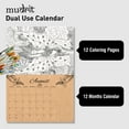 thumbnail image 3 of Mudrit 2026 Desk Calendar 12 months desk blotter from Jan 2026 to Dec 2026 with colouring pages Large size 12"x 17", 3 of 9