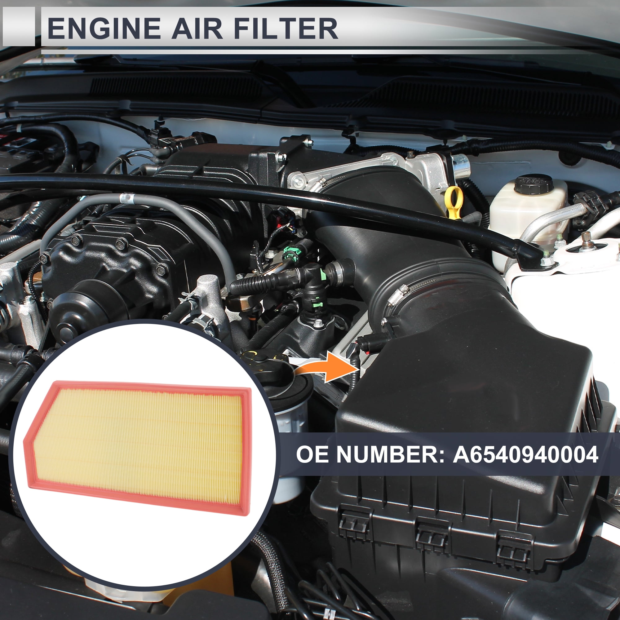 Unique Bargains Engine Air Filter A6540940004 for Mercedes-Benz GLE450 3.0L 2020-2025