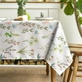 thumbnail image 4 of Spring Tablecloth 60×84 Inch Rectangular, Wildflowers Floral Herbs Elegant Washable Table Cover for Party Picnic Dinner Decor, 4 of 6