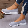 thumbnail image 6 of Women's Breathable Knit Slip-On Walking Shoes, 2026 Orthopedic Mesh Mules Sneakers, Summer Fashion Casual Backless Sneakers, Lightweight Non Slip Tennis Loafers,Light Gray,42, 6 of 9