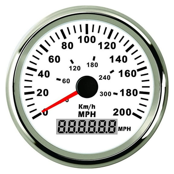 85mm GPS Speedometer Odometer 0-200MPH 0-300KM/H Speed Gauge Odometer ATV UTV Motorcycle Marine Boat Buggy Golf Car 12V/24V ,Wide Application