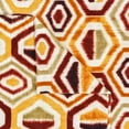 thumbnail image 4 of Fabric Mart Direct Yellow, Orange Digital Printed Velvet Fabric By The Yard, 54 inch or 137 cm width, 7 Continuous Yards Yellow Velvet Fabric, Burgundy & Green Geometric, Upholstery Curtain Wholesale, 4 of 8