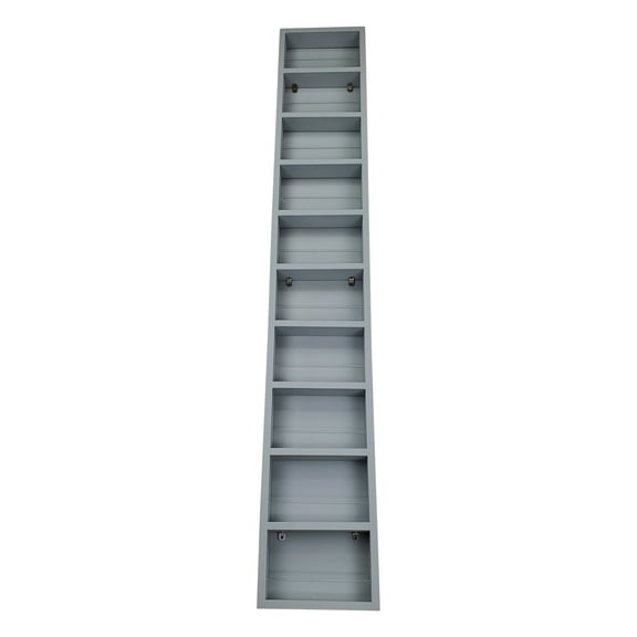 Ceres Primed Gray On the Wall Spice Rack 69"h x 14"w x 4.5"d