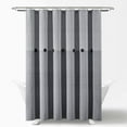 thumbnail image 2 of Lush Decor Farmhouse Button Stripe Yarn Dyed Woven Cotton Shower Curtain, 72x72, Gray, Single, 2 of 9