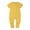 Yellow, variant on IROINID On Sale Cotton Neutral Onesies Summer Newborn Baby Girls Boys Bodysuit Short Sleeve Printed Zipper One-piece Romper Jumpsuit,Orange