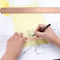 thumbnail image 4 of Thickened Copper Straight Ruler 0~150mm Mini Copper Ruler Drawing AccessoryCopper 15cm Scale 1.5mm Thick, 4 of 8