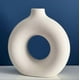 thumbnail image 3 of White Donut Vase Ceramic Vase Room Decorations, 3 of 5