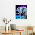 thumbnail image 2 of ONETECH Canvas wall art decoration for living room, farmhouse bathroom, blue abstract animal painting, elephant canvas art picture for kitchen and bedroom decoration, family wall art, 2 of 4