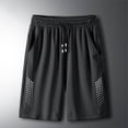 thumbnail image 6 of Yourumao Bermuda Shorts for Men Elastic Drawstring Waist Lightweight Casual Shorts Cooling Big and Tall Pants for Summer Going Out, 6 of 9