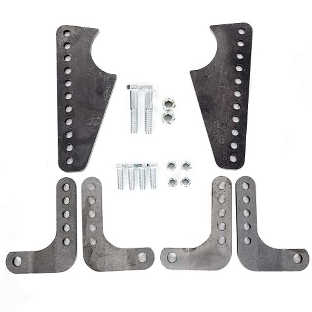 Adjustable Coil Over Shock Mount Kit Lower Rear Brackets for 3" Axle Tubes Steel