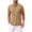 Khaki, variant on Luvrsol Big & Tall Mens Tshirts Solid Basic Short Sleeve Lapel Collar Cotton Casual Daily Tops M-4XL