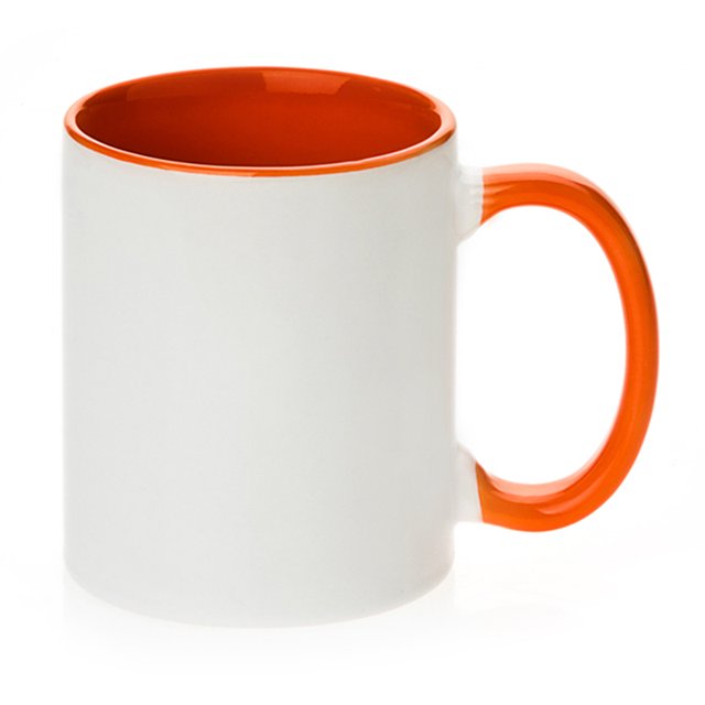 INTBUYING 36pcs 11oz Blank Sublimation Ceramic Mug with Various Colors Inner/Handle Coffee Tea Mugs
