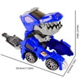thumbnail image 4 of YEYDS Dinosaur Car Deformation, LED Light-Up Dinosaur with Sound, 3D Automatic Transforming Toy for Kids, Fun Interactive Dinosaur Vehicle Clearance Sales Today Deals Prime, 4 of 4
