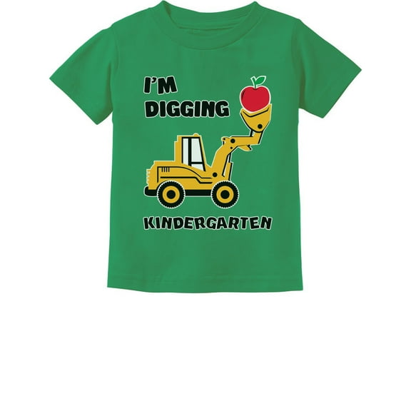 I'm Digging Kindergarten Tstars Toddler's T-Shirt - Fun Back to School Apparel - Perfect School Starter Gift - Exciting Kindergarten Kids Theme - Durable & Comfortable School Themed Outfit