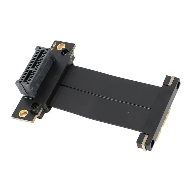PCIe 4.0 X1 Extension Cable, Dual 90 GPU Riser Cable, Right Angle PCIe Extender Extension Cable for Card Sound Card USB PCIe Cards 2.5G Sound Cards