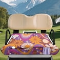 thumbnail image 2 of Uorisanigo Golf Cart Seat Covers EZGO Club Car Seat Towel Blanket with 4 Front Pockets & Non Slip Retro 70s Flower Power Seat Cushion Covers Universal Fit for 2 Person Golf Cart, 2 of 7