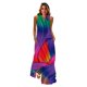 thumbnail image 1 of MOVOKAKA Ladies Spring Summer Long Dress Women Sleeveless V-neck Loose Elegant Dresses Party Printing Vintage Beach Dress FemaleS Gao Jinjia LED, 1 of 2
