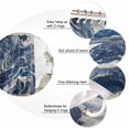 thumbnail image 6 of Retro Navy Blue White Waterproof Fabric Shower Curtain, Marble Abstract Art Waterproof Fabric Shower Curtain for Bathroom Curtains Bathtubs Hotel Washable Shower Curtains with 12 Hooks Small 36x72in, 6 of 8
