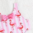 thumbnail image 5 of TOWED22 Girls Swimsuits One Piece Bathing Suit Crossback Straps Cute Toddler Kids Pool Beach Swimwear Quick Dry 4-12 Years Pink,11-12 Y, 5 of 5