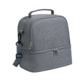 thumbnail image 4 of Bolsa de almuerzo aislada Macarena para adultos refrigerador de doble capa playa pesca picnic oficina Gris, 4 of 8