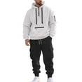 thumbnail image 4 of Fewfanhot Sweatsuits for Men 2 Piece Set Hoodie Casual Tracksuits Sweatsuit Full Zip Long Sleeve Jogging Suits, 4 of 9