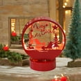 thumbnail image 4 of NWOKYZGH Wrought Iron LED Christmas Night Light Hollow Glowing Crafts Christmas Table Window Display Ornament, 4 of 6