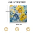 thumbnail image 3 of Fenyluxe Flowers Yellow Blue Print on Canvas Wall Decor for Bathroom Home Art Ready to Hang Room Decor Gift Idea 16x16in, 3 of 6