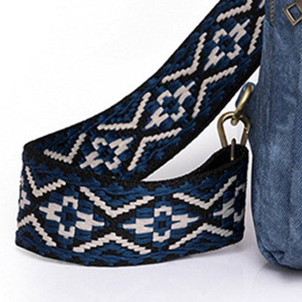 Bolso Bandolera Bolso cruzado informal de PU para mujer, bolso de pecho multiusos, riñonera (azul)