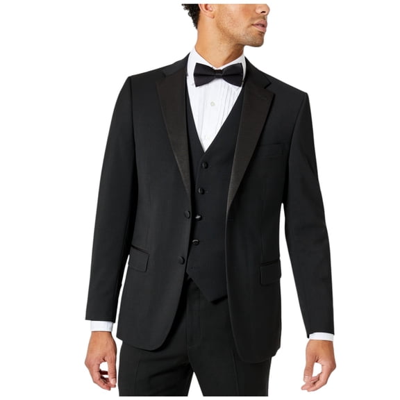 Tommy Hilfiger Men's Modern-Fit Flex Stretch Tuxedo Jacket 39R Black