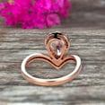 thumbnail image 4 of Pear Shape 1.50 Carat Morganite Engagement Ring On 10k Rose Gold Wedding Ring Promise Ring Art Deco Glaring Jewelry Anniversary Gift, 4 of 5