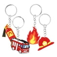 thumbnail image 1 of SHISUYAN Firefighter Keychain Charm Pendant for Home Decor Assorted Color Zinc Alloy 4pcs, 1 of 8