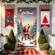 thumbnail image 1 of Cortina Navideña de Poliéster de 35 X 72 Pulgadas con Diseño de Papá Noel | Decoración Navideña Duradera para Puertas, Paredes y Mesas | Fácil de Instalar para Fiestas Navideñas, 1 of 6