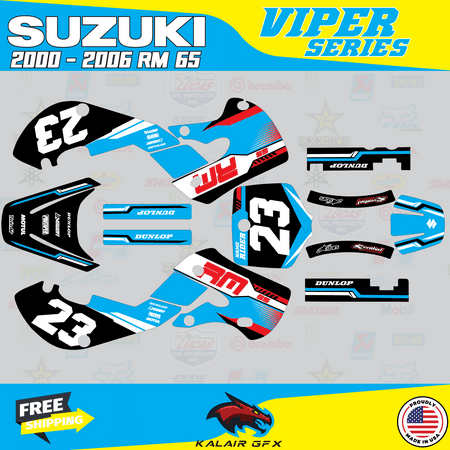 Kalair GFX Graphics Kit for Suzuki RM65 (2000-2006) Viper Series Kalair GFX Graphics Kit for Suzuki RM65 (2000-2006) Viper Series